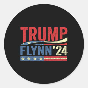 Flynn 2024 Vice President Take American Back Men W Classic Round Sticker