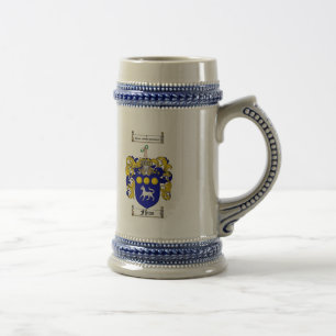 FLYNN FAMILY CREST -  FLYNN COAT OF ARMS BEER STEIN