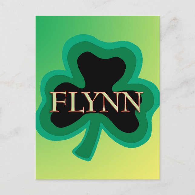Flynn Family Name Postcard (Front)