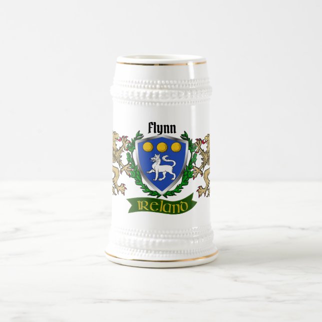 Flynn/O'Flynn Irish Shield Beer Stein (Center)