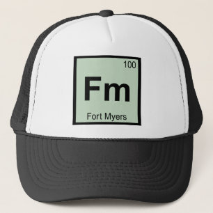Fm - Fort Myers Florida Chemistry Periodic Table Trucker Hat