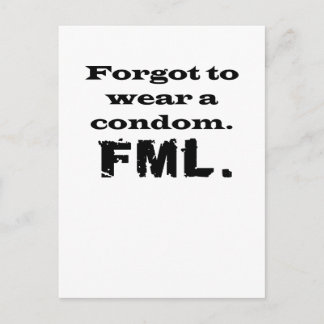 FML Condom Postcard