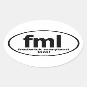 FML Frederick Maryland Local Decal Oval Sticker