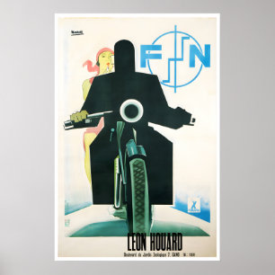 FN Motorcycle Poster Motor Bike Art Leon Houard