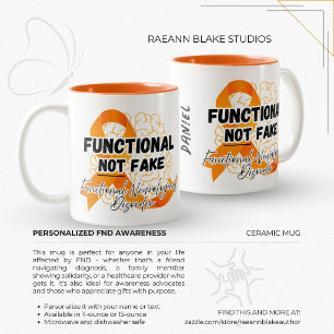 FND Awareness Functional Not Fake Personalized Two-Tone Coffee Mug