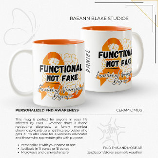 FND Awareness Functional Not Fake Personalized Two-Tone Coffee Mug