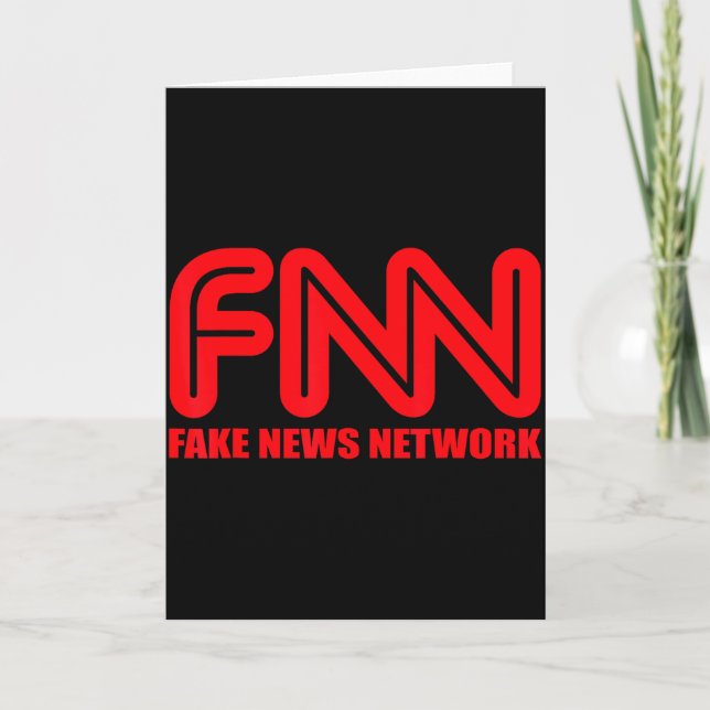 Fnn Fake News Network Apparel Funny Christmas Gift Card (Front)