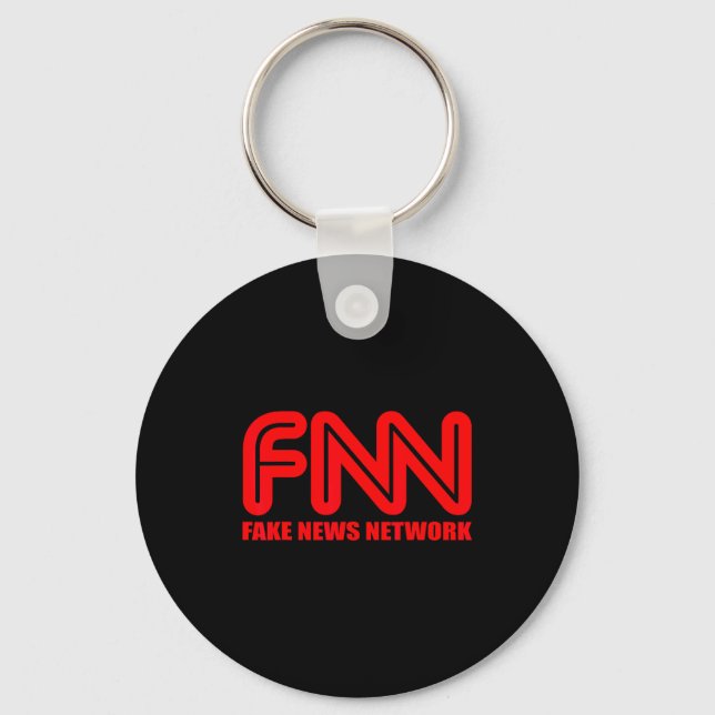 Fnn Fake News Network Apparel Funny Christmas Gift Keychain (Front)