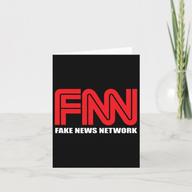 Fnn Logo Fake News Network Funny Trump  Card (Front)