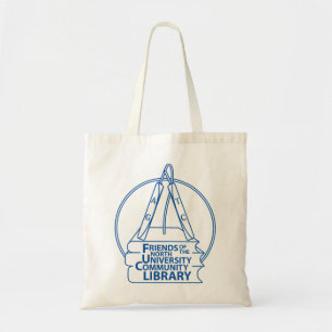 FNUCL Budget Tote Bag – Blue Logo & Natural Handle