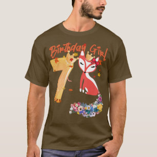 Fo Animal Lovers 6th Birthday Girl Fo Bday 6 Year T-Shirt