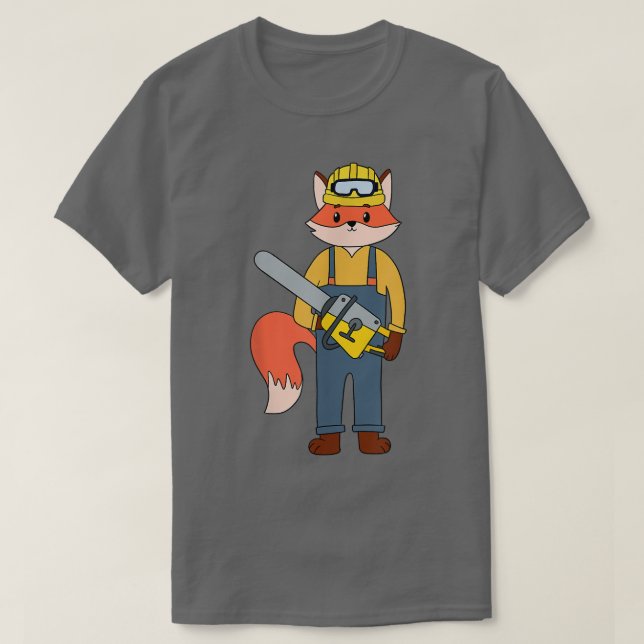 Fo Chainsaw For Construction Worker Handymen 1371  T-Shirt (Design Front)