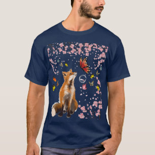 Fo Japanese Art Cherry Blossom Sakura Flower Vinta T-Shirt