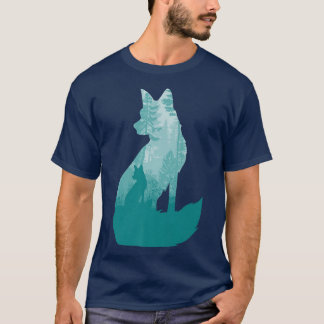 Fo Silhouette in the Forest Animal Hunter Hunting T-Shirt