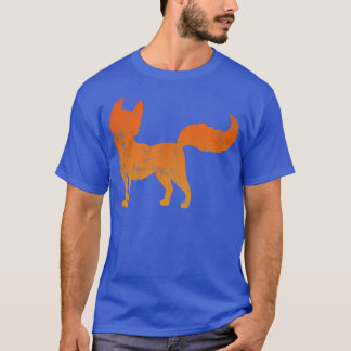 Fo Silhouette Red Foes Forest Animal Vintage T-Shirt