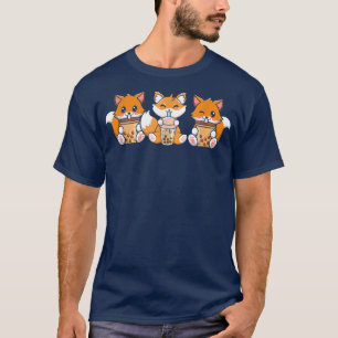 Fo Threesome Japanese Cute Animal Bubble Gum Tea T T-Shirt