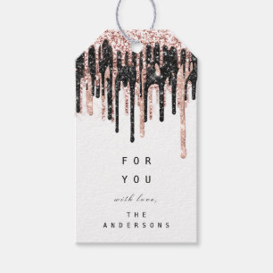 Fo You Holiday Gift Tag Glitter Drip Spark Merry