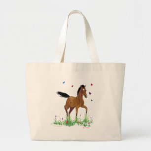 Foal and butterflies Tote