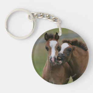 Foals Playing Keychain