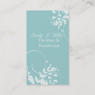 Foam Blue Branches Swirls Business Card