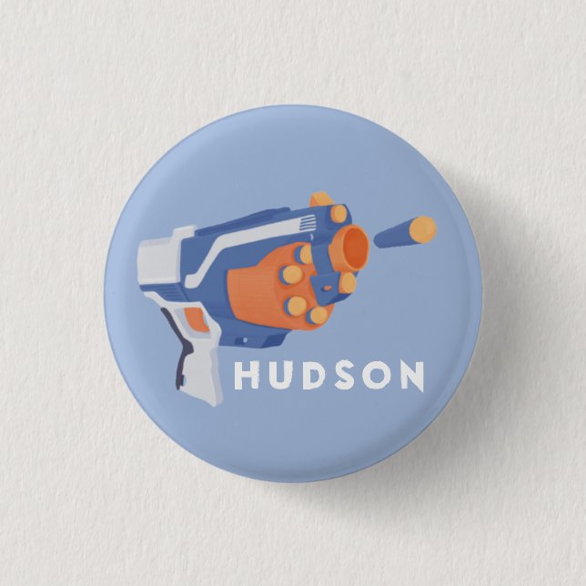 Foam dart gun custom design 1 inch round button (Front)