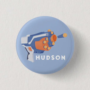 Foam dart gun custom design 1 inch round button