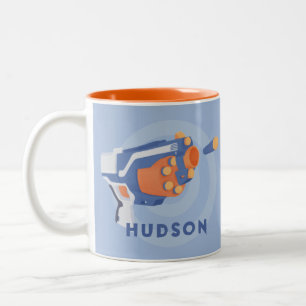Foam dart gun custom design Two-Tone coffee mug