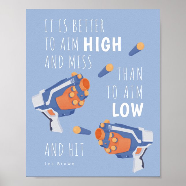 Foam dart gun inspirational design poster (Front)