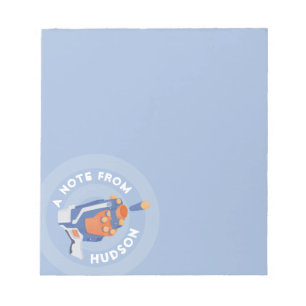 Foam dart gun party design notepad