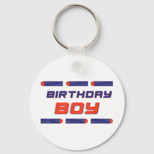 Foam Dart War Birthday Boy Shirt  Keychain