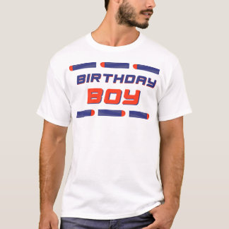 Foam Dart War Birthday Boy  T-Shirt