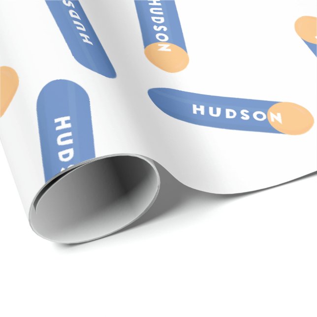 Foam dart with name custom design  wrapping paper (Roll Corner)