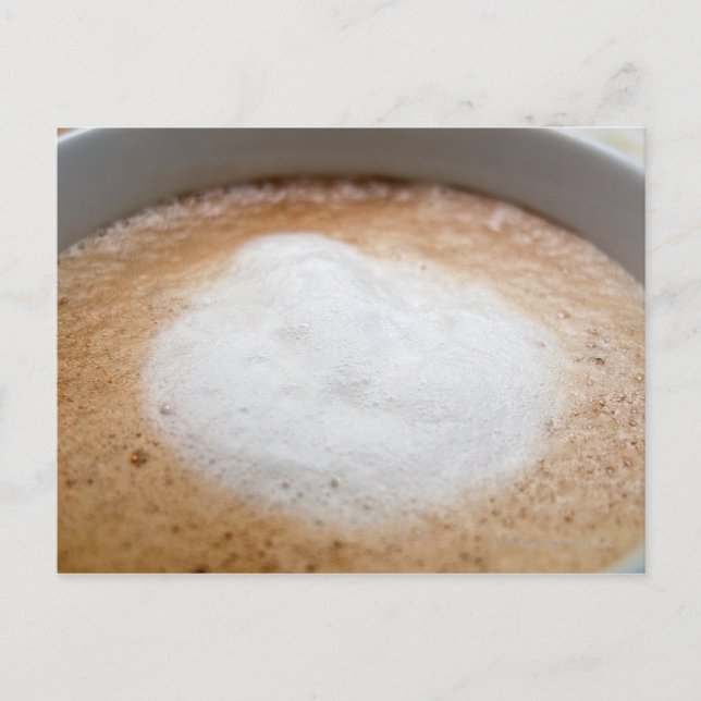 Foam on cappuccino, close-up postcard (Front)