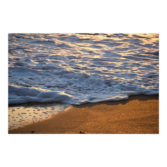 Foam surf wave at the ocean beach photo print (Front)