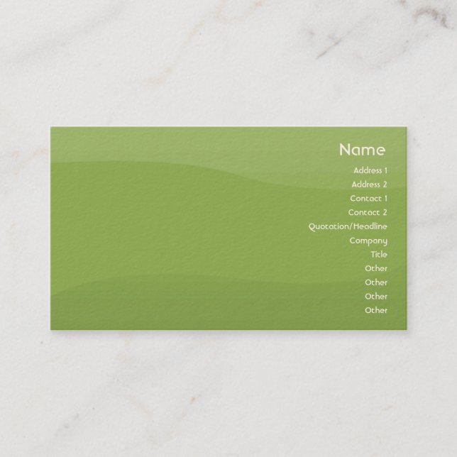 Foamgreen Waves - Business Business Card (Front)