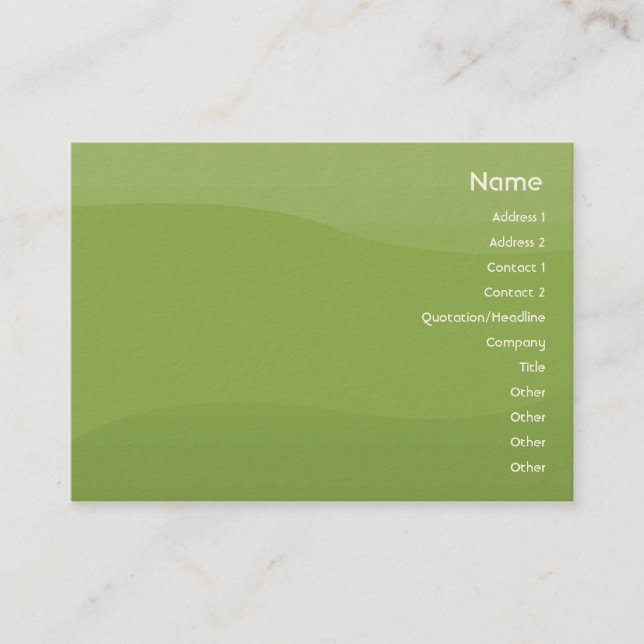 Foamgreen Waves - Chubby Business Card (Front)
