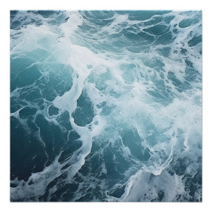 Foaming Surf  Painting Poster