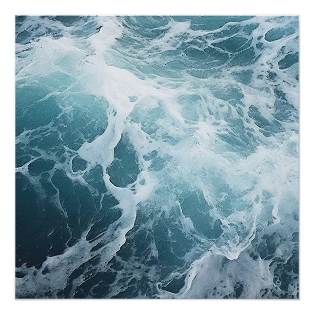 Foaming Surf  Painting Poster (Front)