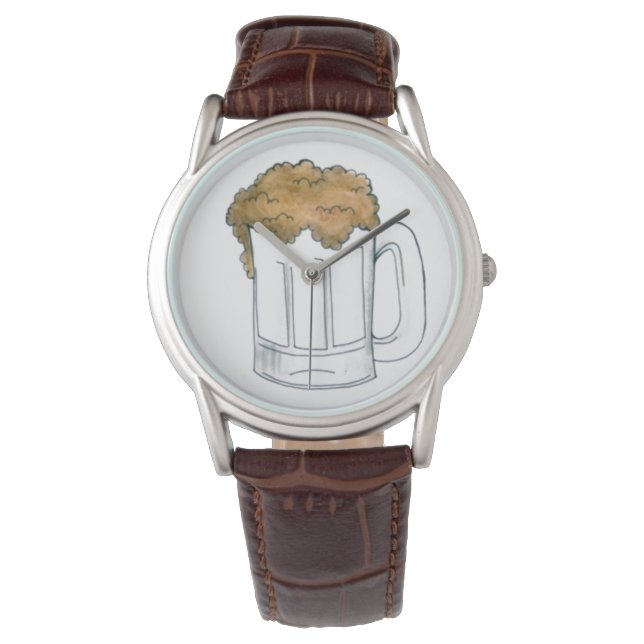 Foamy Beer Mug Stein Ale Bar Drinking Watch (Front)
