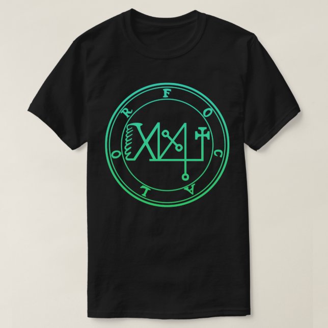Focalor Sigil Has Power Over Wind and Sea Green Gr T-Shirt (Design Front)