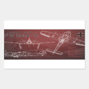 Focke-Wulf Fw 190 Blueprint Sticker