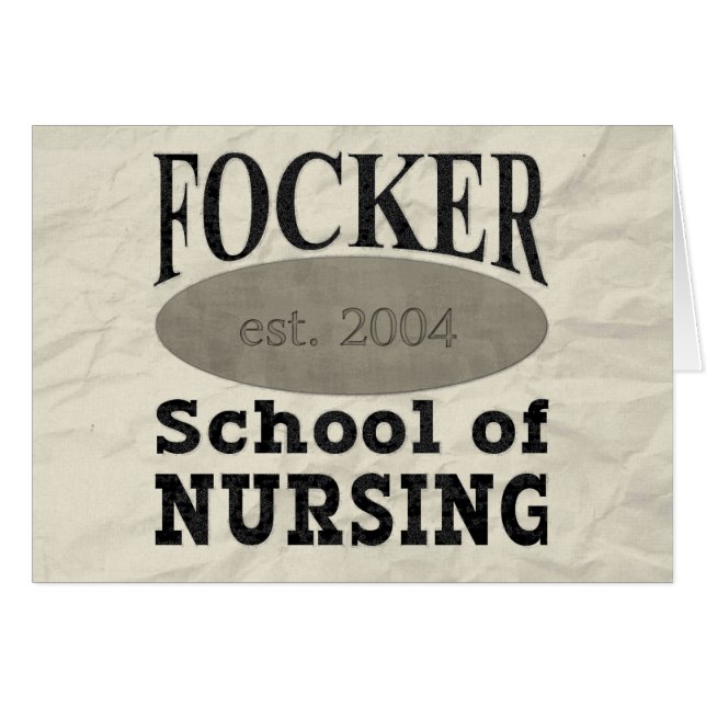 Focker School of Nursing Funny Nurse (Front Horizontal)