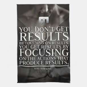 Focus and Results - Workout Motivational Kitchen Towel