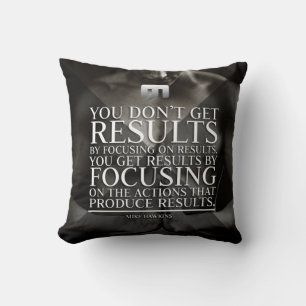 Focus and Results - Workout Motivational Throw Pillow