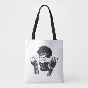 Focus Blindfold Motivational Street Art Illustrati Tote Bag