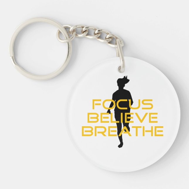 Focus Croire Respirer Jaune Courir Fitness (Devant)