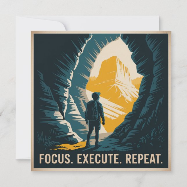 Focus. Execute. Repeat. Invitation (Front)