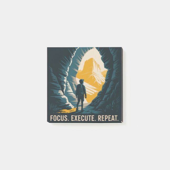 Focus. Execute. Repeat. Post-it Notes (Front)