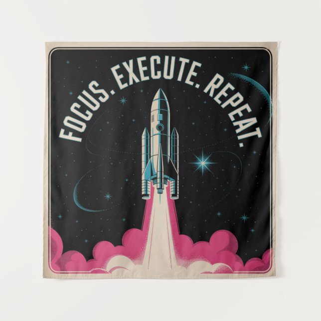 Focus. Execute. Repeat Tapestry (Front)