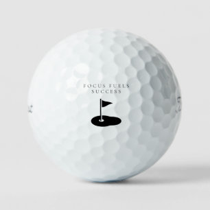 'Focus Fuels Success' Mindset Motivational Gift  Golf Balls
